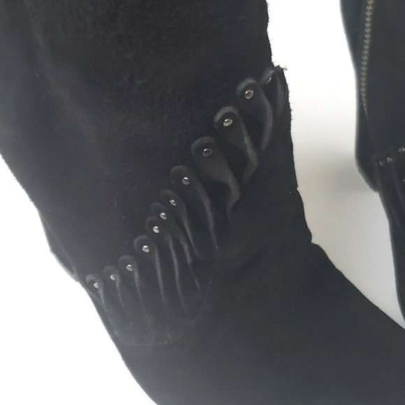 Sigerson Morrison black suede ankle boots booties, very good condition, sz 8.5. - Picture 3 of 8